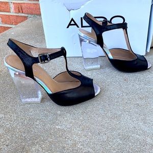 ALDO Aserri leather lucite heels